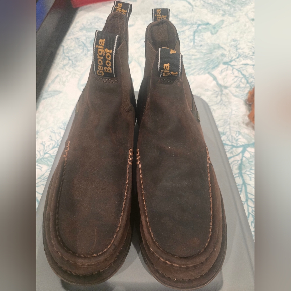 Men's Brand New Georgia Athens Chelsea Waterproof Work Boot, Size 10